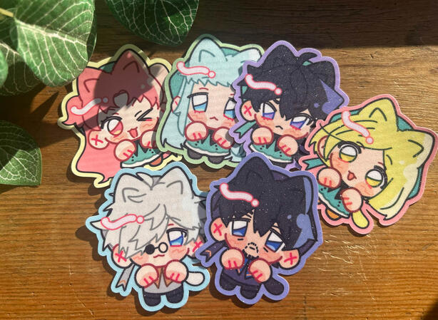 WHA cat stickers