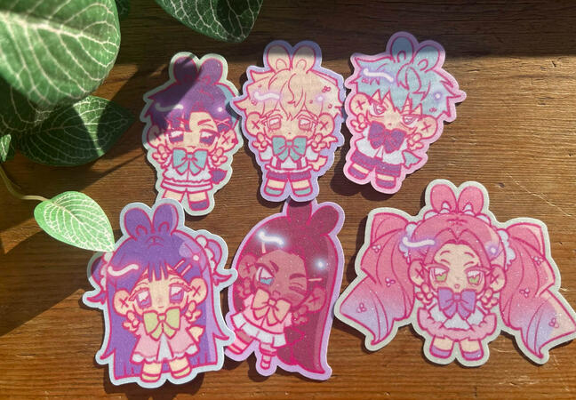 ALNST pastel bunny stickers